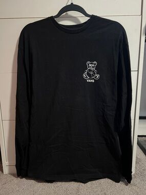 Vans Classic Fit Black Long Sleeve Shirt Size Large